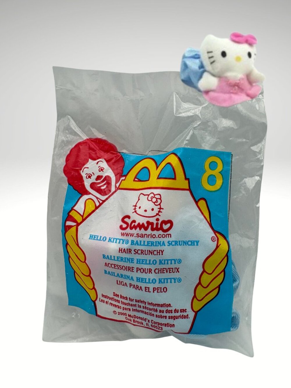 NEW SEALED Sanrio Hello Kitty Ballerina Scrunchy McDonalds #8 2000 (SKU: 923TO)